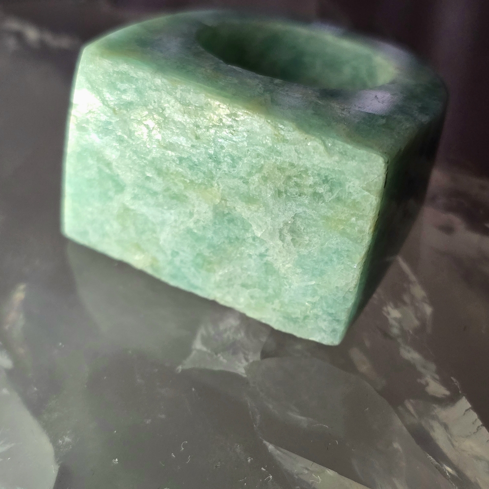 Amazonite Solid Ring Size 8 - image 2